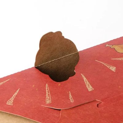 جعبه کاغذی یکبار مصرف لمینیت مات بسته بندی مواد غذایی حباب دار کرافت